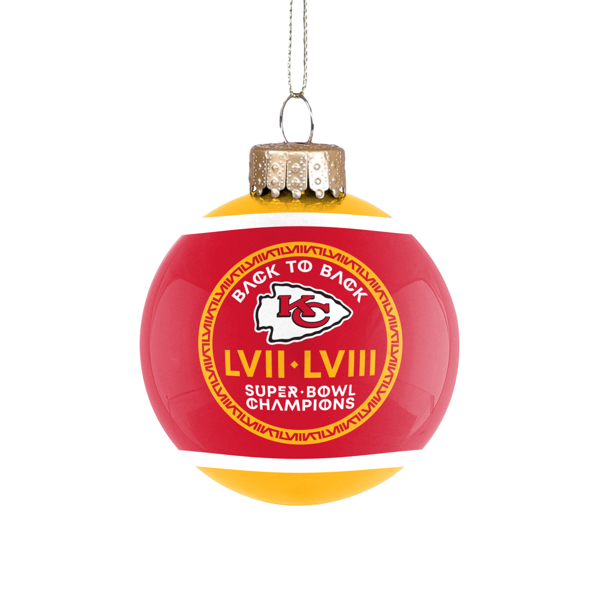 Super Bowl LVIII Champions Glass Ball Ornament - $10